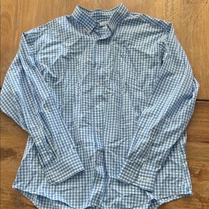 Southern Tide Blue and White Checkered Men's Shirt